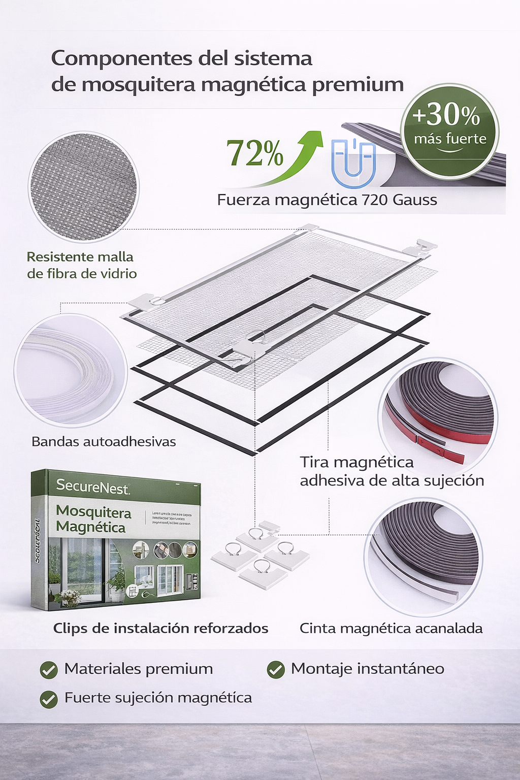 Mosquitera XXL para Patio – Cierre Magnético