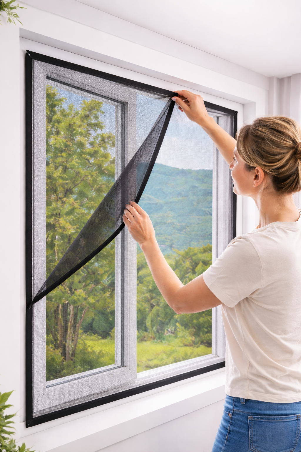 Mosquitera Ventana Negra – Fácil instalación