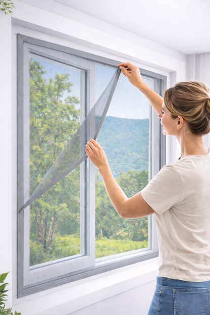 Mosquitera Ventana Gris - diseño elegante