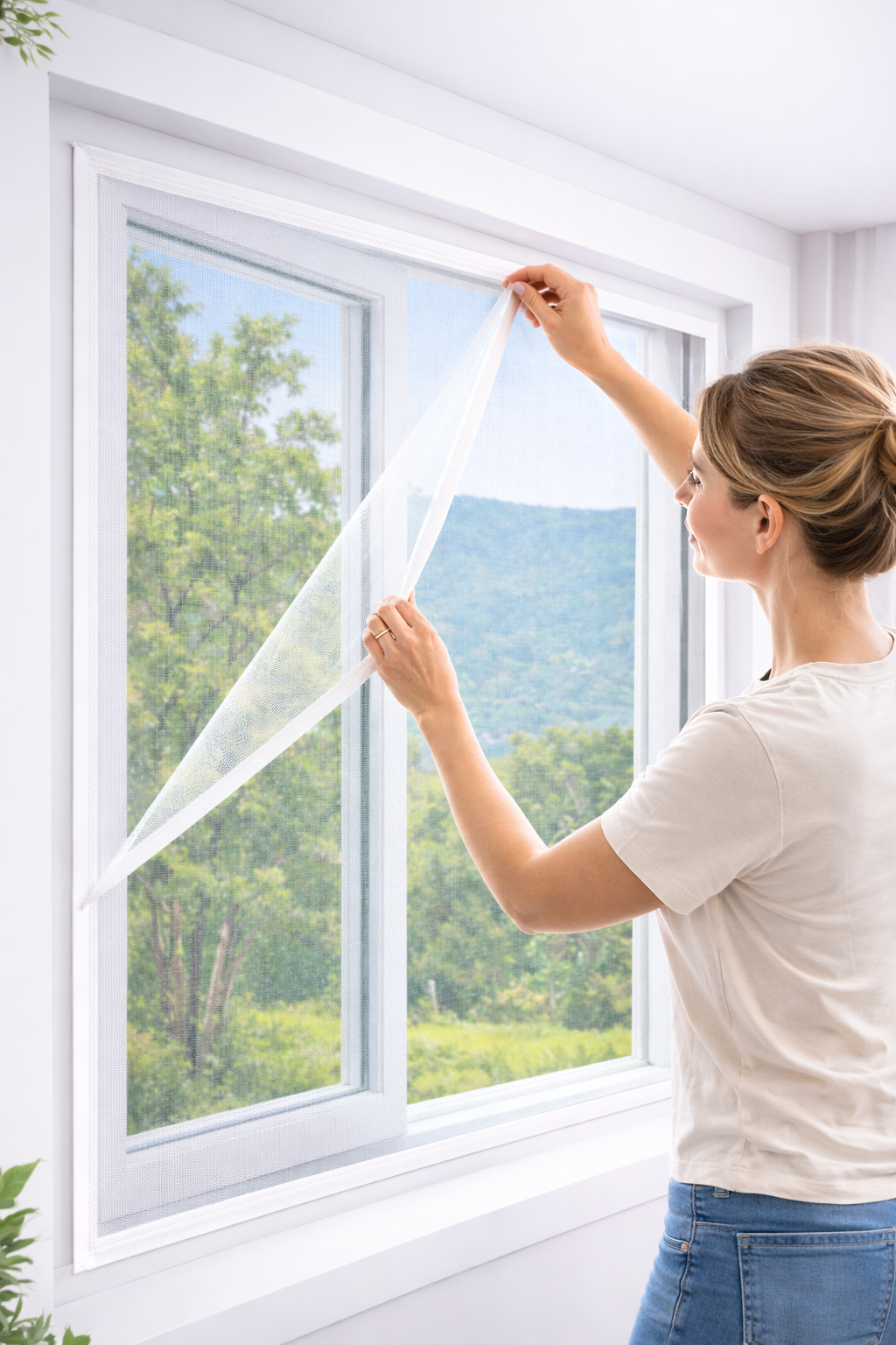 Mosquitera Ventana Blanco - ajuste universal
