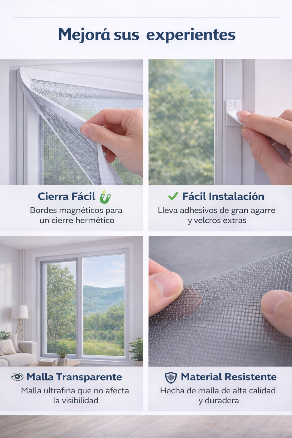 Mosquitera Ventana Blanco - ajuste universal