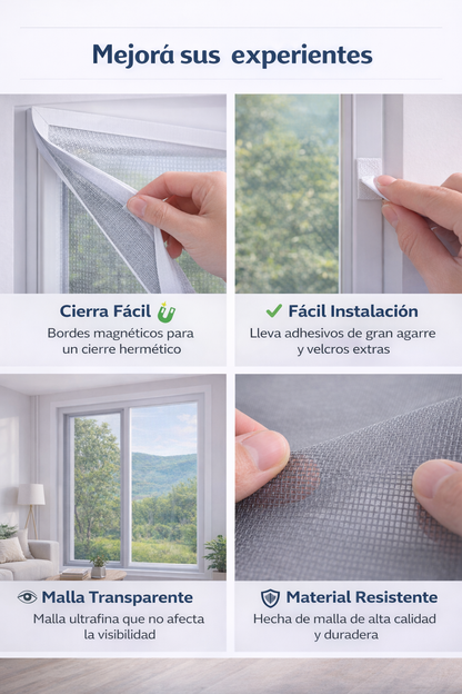 Mosquitera Ventana Blanco - ajuste universal