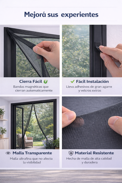 Mosquitera XXL para Patio – Cierre Magnético