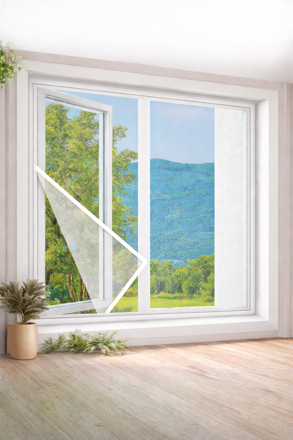 Mosquitera Ventana Blanco - ajuste universal